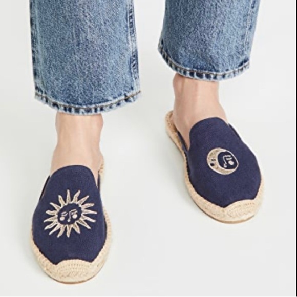 Soludos Shoes - Soludos Day and Night Canvas Embroidered Slip On Espadrille Size 9 Women